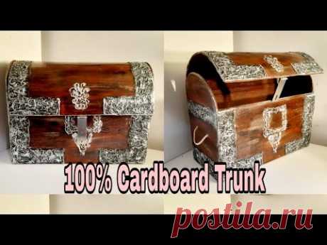 #cardboardcrafts  BEST OUT OF WASTE|| CARDBOARD STORAGE TRUNK/BOX