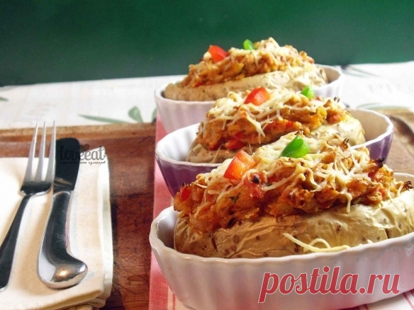 Фаршированный картофель в мультиварке