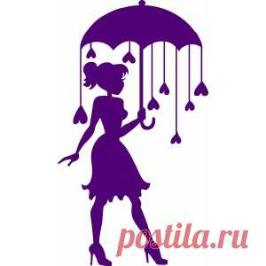 Silhouette Design Store - View Design #73169: heart raindrops umbrella silhouette