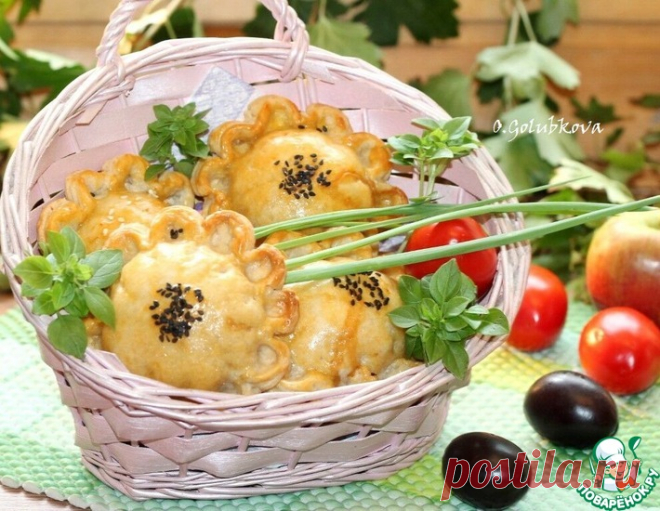 Закусочные пироги с индейкой и овощами – кулинарный рецепт
