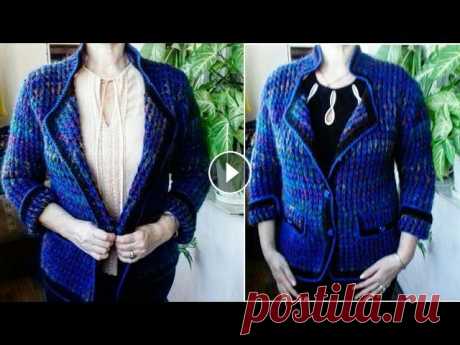 ЖАКЕТ &quot;ИНДИГО&quot; В СТИЛЕ ШАНЕЛЬ (2часть)// Jacket in style(Chanel) 2 part. В этом видео я покажу вязание рукава и обвязки изделия. ЯНДЕКС ДЗЕН: Я в ИГ . . Жакет &quot;Индиго&quot;в стиле Шанель (1часть) . Повязка на голову с ...