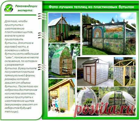 Теплица из пластиковых бутылок: обзор 5-ти способов постройки