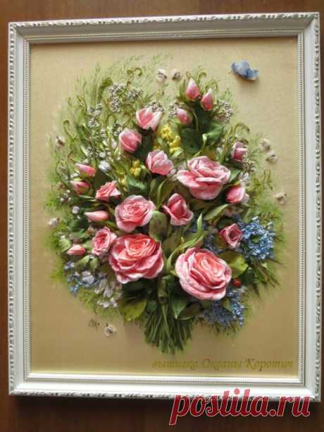 Шаг за шагом в вышивке шедевра. МК О.Коротич.