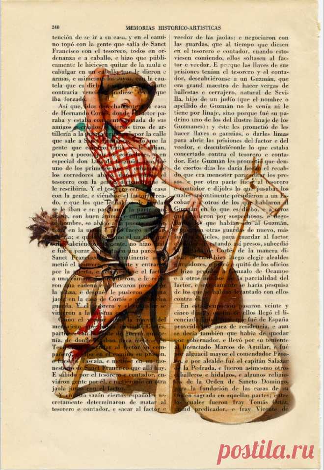 Vintage Pin Up Cowgirl Art Print Burlesque Poster Book Art Men