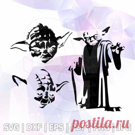 SVG Star Wars Master Yoda DXF Png Vector Cut File Cricut