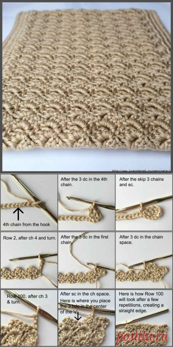 Снуд крючком THE KIMBERLY SCARF