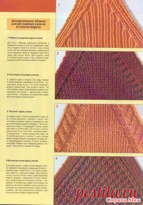 Полезные советы по вязанию в картинках - ВЯЗАНАЯ МОДА+ ДЛЯ НЕМОДЕЛЬНЫХ ДАМ - Страна Мам