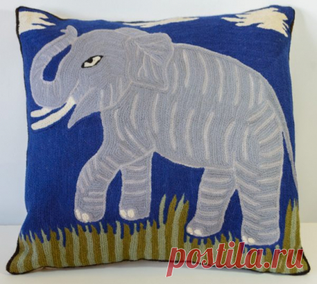 Kashmir Woolen Threads Cushion Covers- 16×16 Standard Size – GingerBandar