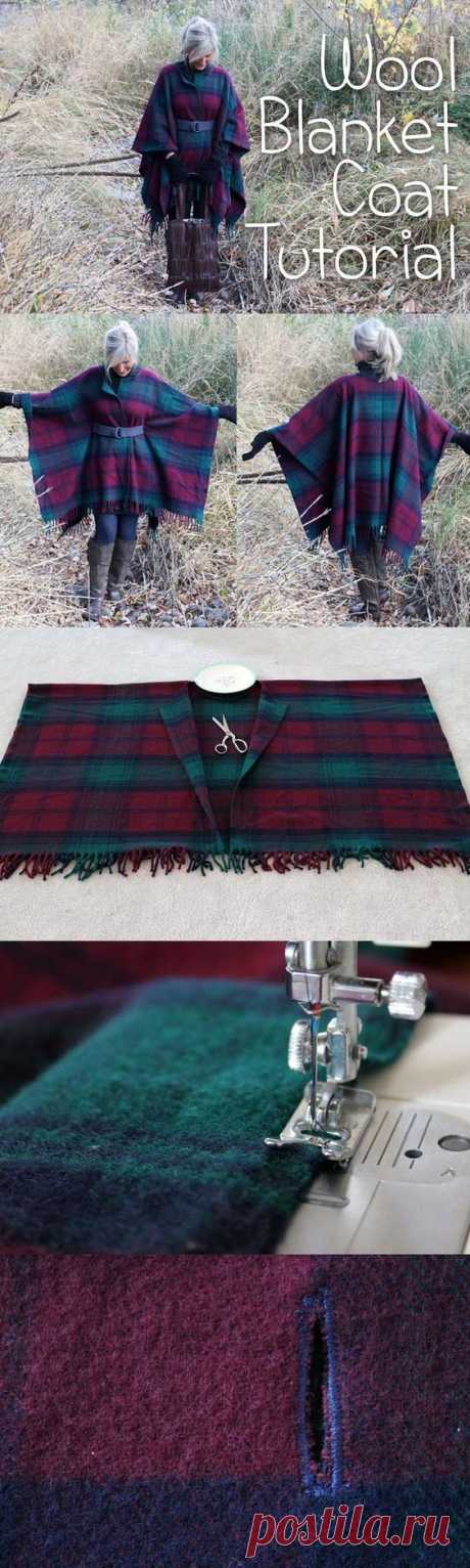 1000+ ideas about Wrap up in Style with this DIY Wool Blanket Coat on Pinterest
