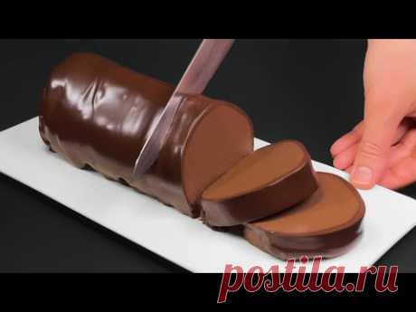 Только молоко и шоколад! Вкусный десерт без выпечки! рецепт за 5 минут