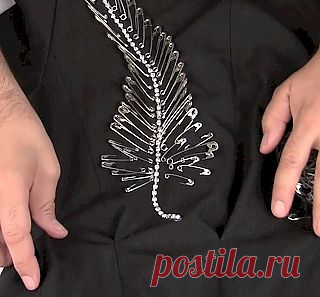 Перья из булавок на жакете (Diy) / Жакеты /