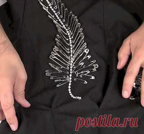 Перья из булавок на жакете (Diy) / Жакеты /