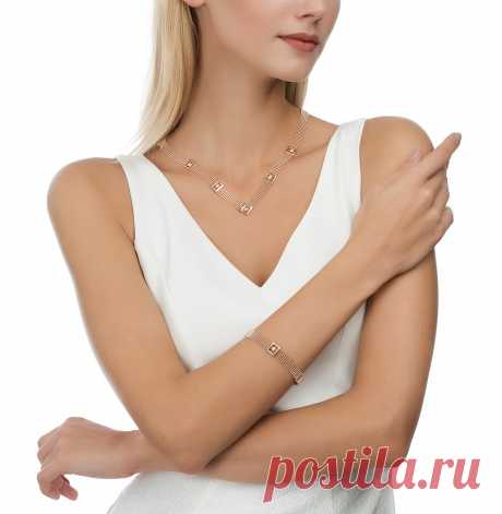 Золото браслет 07355У-18*: розовое и красное золото 585 пробы — купить в интернет-магазине SUNLIGHT, фото, артикул 51629