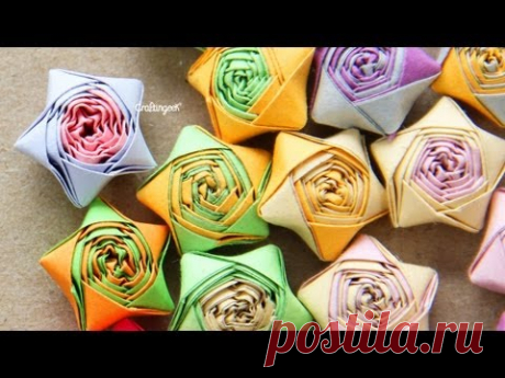 Estrellitas espiral: Manualidad 14 Febrero // Straw Stars Tutorial