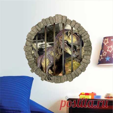 sticker posters Picture - More Detailed Picture about 3d dinosaurs wall stickers jurassic park home decoration 1461. diy cartoon living room animals print decals mural art poster 4.0 Picture in Wall Stickers from Idea Home-STORE | Aliexpress.com | Alibaba Group