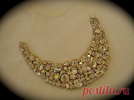 Champagne Bridal Statement Necklace, Rose Gold
