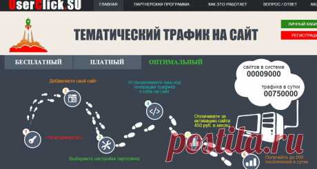 Юзерклик | Бесплатный трафик | Посетители на сайт