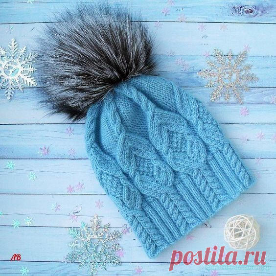 Красивая шапка спицами &#8212; Красивое вязание