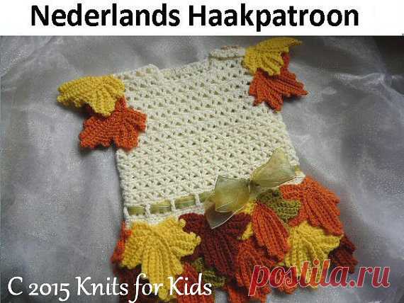 Nederlands Haakpatroon Baby Jurkje от ElodyKnitsforKids на Etsy