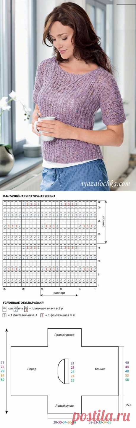 Женская ажурная кофточка