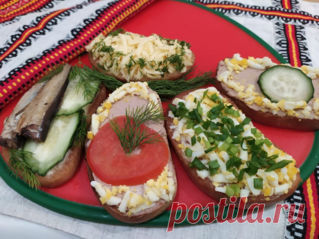 Гренки на любой вкус – со шпротами, с зеленым луком и яйцом, с сыром, с печеночным паштетом. | Кулинарные рецепты