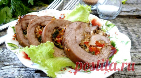 Вкусный рулет из индейки с очень ароматной начинкой — Фактор Вкуса