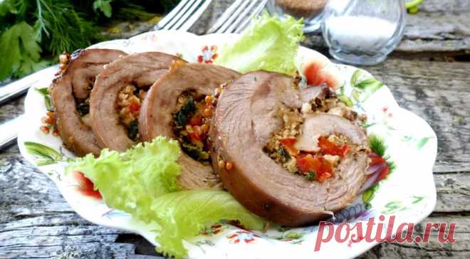 Вкусный рулет из индейки с очень ароматной начинкой — Фактор Вкуса
