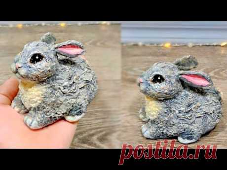 КРОЛИК из ВАТЫ своими руками.Поделки из доступных материалов.COTTON WOOL RABBIT craft.DIY.
