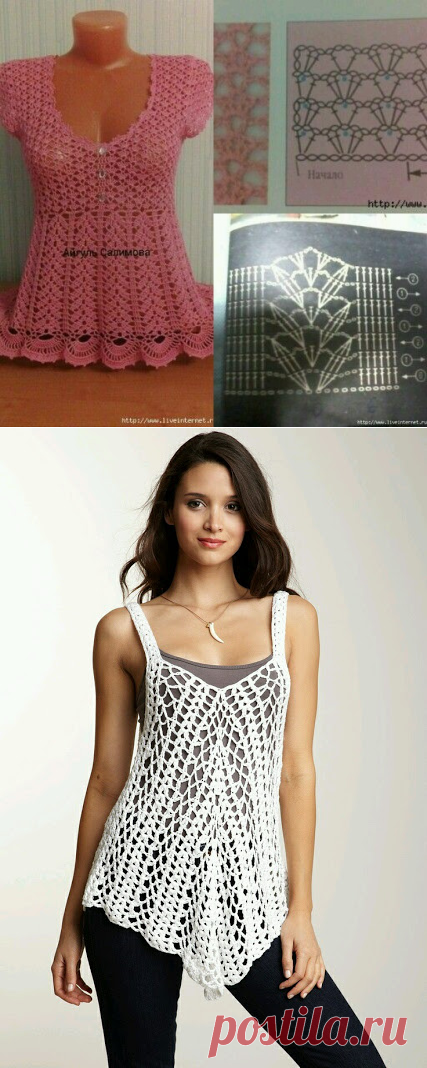 Mi baúl de Inspiraciones : blusas sin mangas tejidas a crochet!!