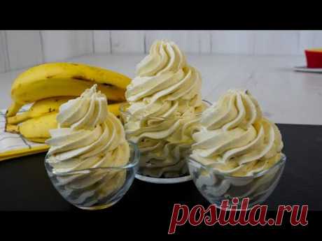 Сверхтвердый банановый крем без сахара для начинки и украшения тортов | Вкусно и полезно