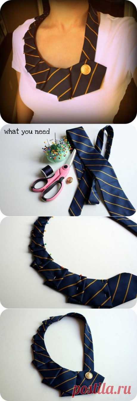 Воротничок из галстука