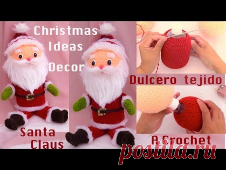 Tutorial Navidad Santa Claus dulcero con material reciclado ideas de adornos navideños