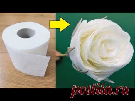 Łatwa Róża z Papieru Toaletowego / Pomysł na Rękodzieło DIY z Papieru