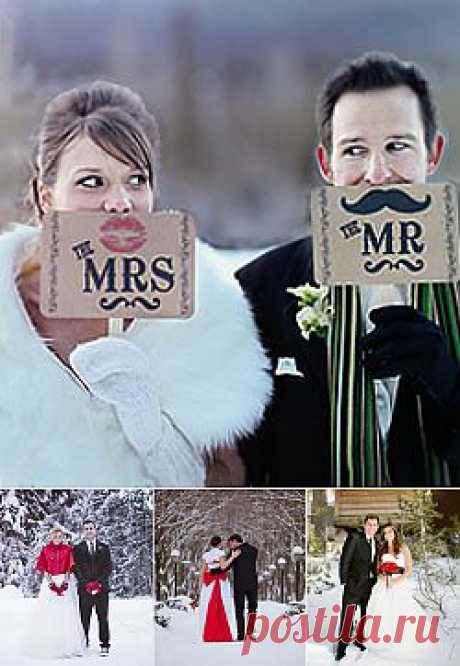 Идеи для зимней свадебной фотосессии