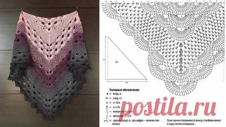 9 схем для вязания современных шалей крючком: станут достойным украшением гардероба, и согреют в прохладные осенние и зимние дни | Рукоделишна | Дзен