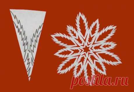 Как сделать снежинку | Поделки из бумаги.РФ - схемы оригами из цветной гофрированной бумаги своими руками, видео, фото мастер классы
