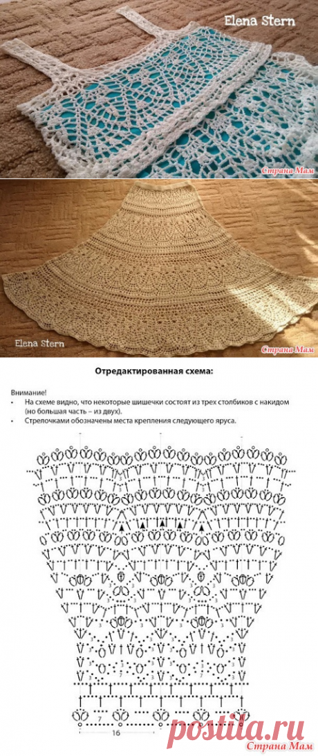 Сарафан и юбочка по мотивам Анны Костуровой - Вязание - Страна Мам