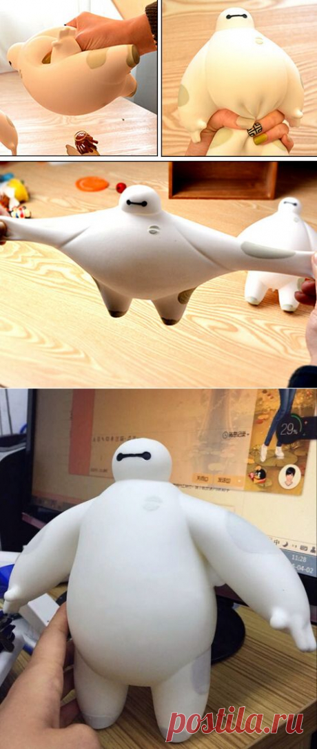 Creative большой hero 6 действие рисунок игрушка мягкий Baymax робот кукла расслабиться игрушка вентиляционные мяч вспышка лёгкие игрушки купить на AliExpress