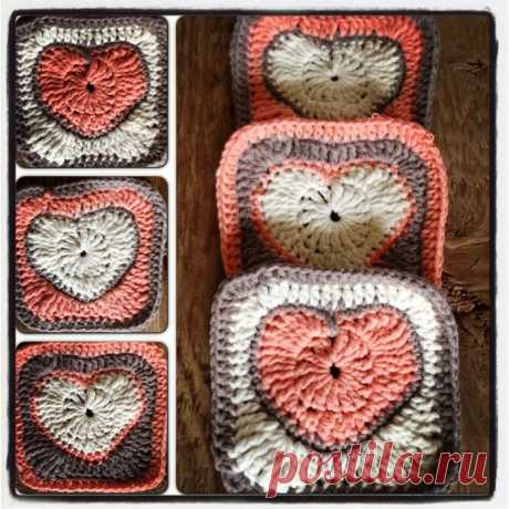 crochet heart granny square, photo tutorial | make handmade, crochet, craft