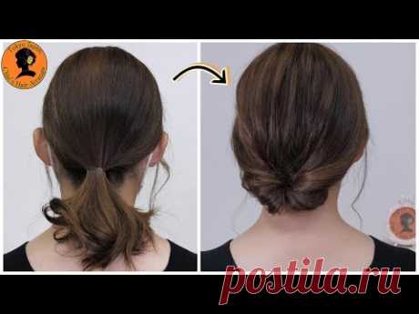【ミディアム まとめ髪】くるりんぱヘアアレンジ