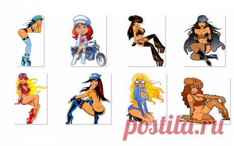 Vector sexy cartoon girl - Girls refer to young female humans. Refers to the transition from a baby to an adult woman, which varies from society to society, but is basically considered to be a transition from adolescence to adulthood, usually between the ages of 0 and 22.(8 pictures in total)