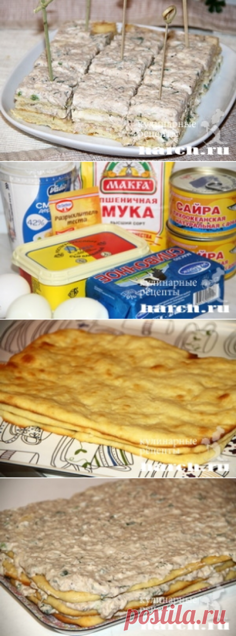 Закусочный рыбный торт &amp;#171;Мимоза&amp;#187; | Фоторецепт с подробным описанием от Харч.ру