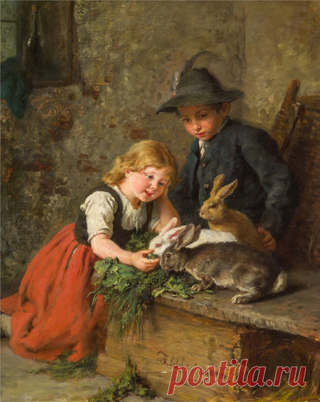 Коллекционное... Felix Schlesinger (German, 1833-1910)