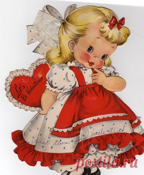 Flea market find vintage Valentine by nostalgic nana, via Flickr