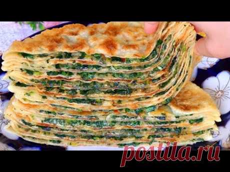 МУКА+ВОДА И ЗЕЛЕНЬ! ВКУСНЕЕ ВСЯКИХ ЧЕБУРЕКОВ! ПОТРЯСАЩИЕ ЛЕПЁШКИ С ЗЕЛЕНЬЮ! ПРОСТО ВКУСНО И ПОЛЕЗНО!