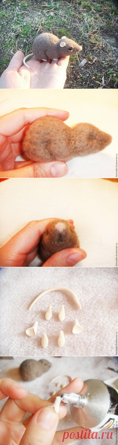 Мастер-класс: мышка в технике сухого валяния - Ярмарка Мастеров - ручная работа, handmade