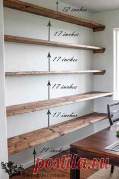 DIY Dining Room Open Shelving by The Wood Grain Cottage