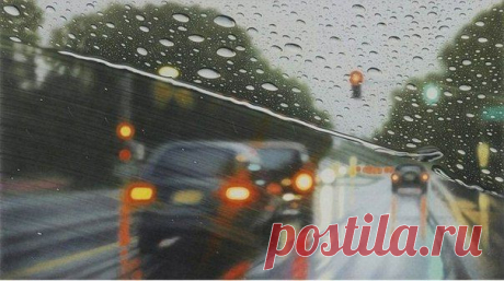 Американская художница Элизабет Паттерсон вдохновляется каплями дождя на лобовом стекле её автомобиля и зарисовывает дождливую погоду так, как она видится из салона машины. / Удивительное искусство
