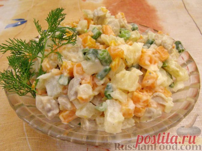 Рецепт: Оливье вегетарианский на RussianFood.com