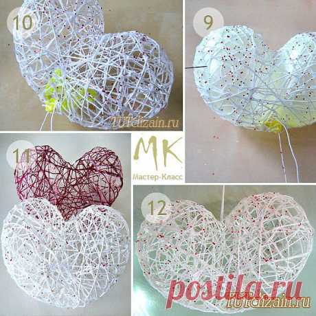 Сердечко из ниток